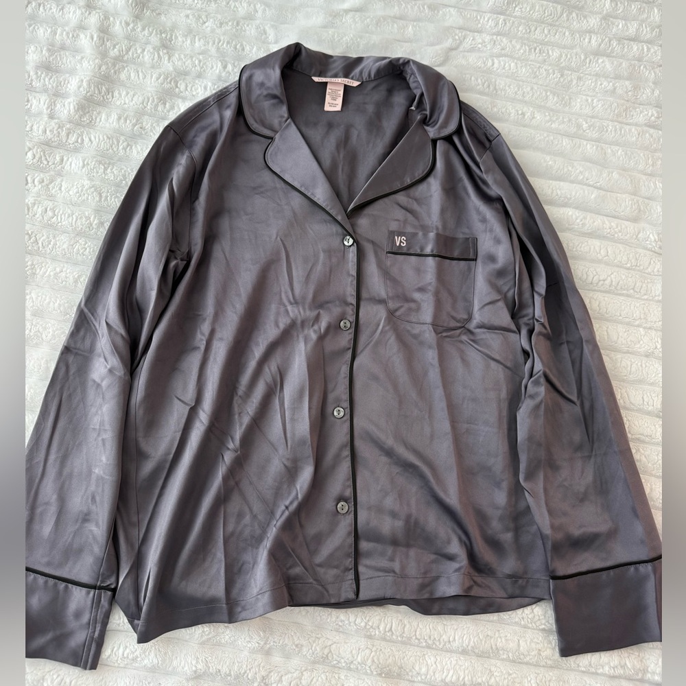 Victoria's Secret Women's Gray Satin Pajama Set